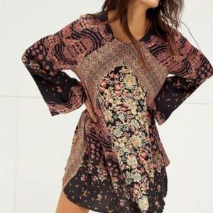 NWT Free People Stevie Printed Tunic Dress, Size Small